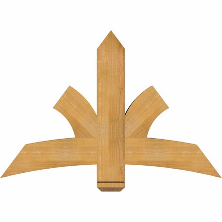 Ekena Millwork Davenport Rough Sawn Timber Gable Bracket, Western Red Cedar, 48"W x 32"H x 4"D x 6"F, 16/12 Pitch GBW048X32X0406DAV00RWR